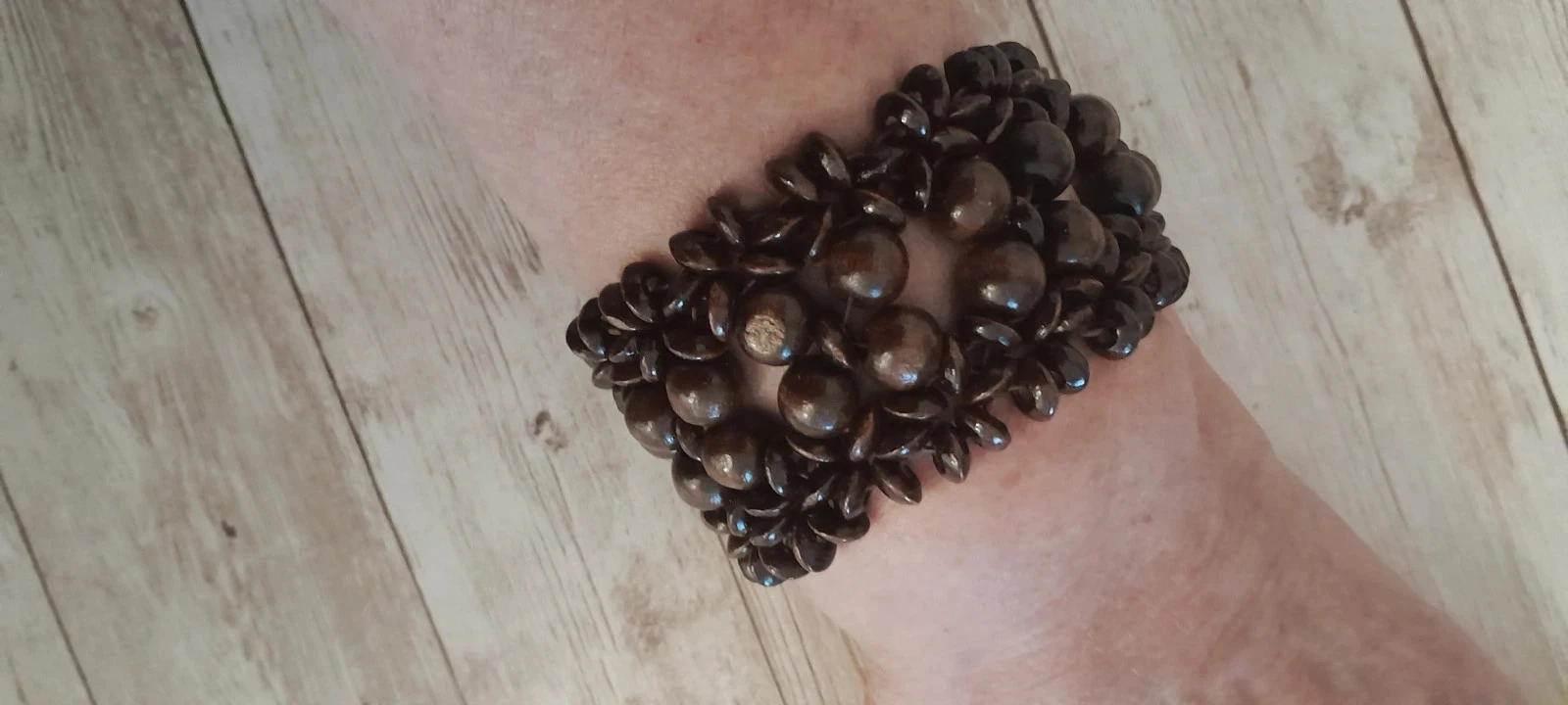 Pulsera de madera, color marrón oscuro, Bohème – photo 5